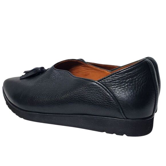 L’Amour Des Pieds Black Point Toe Leather Flats Sz 6 Comfort Dressy Casual - Picture 5 of 10